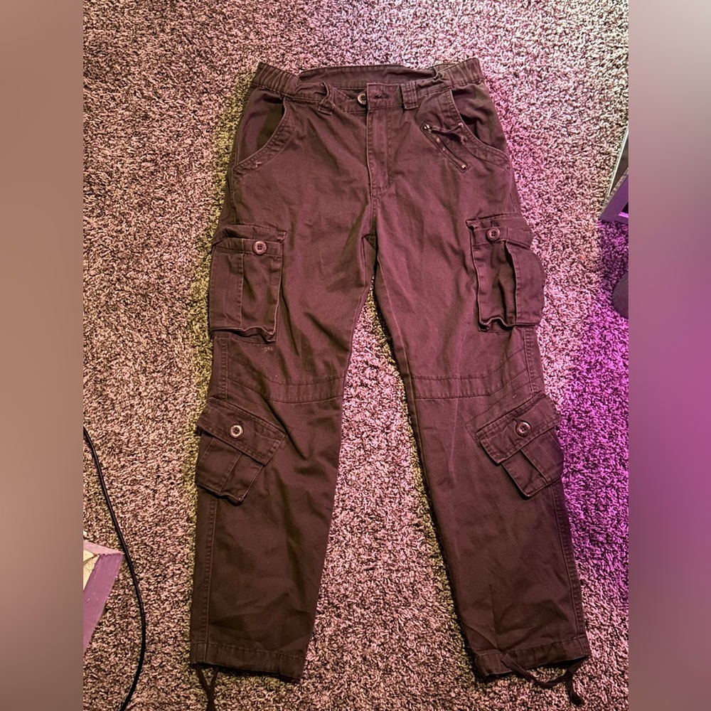 army green baggy cargo pants